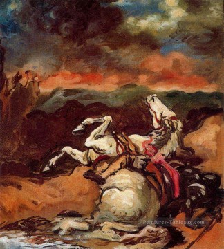  Chirico Peintre - cheval tombé Giorgio de Chirico surréalisme métaphysique